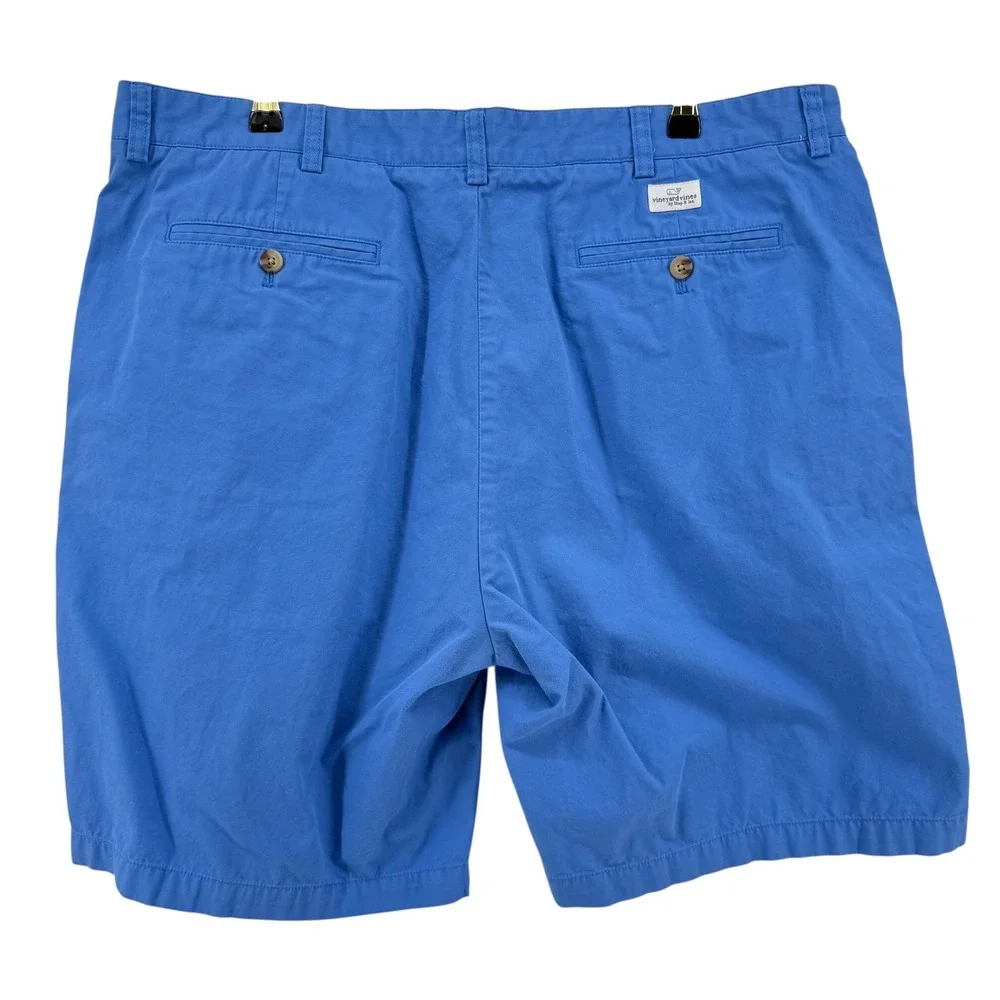 Vineyard Vines Breaker Shorts Mens 40 Blue‎ Cotton Twill Flat Front Classic Fit